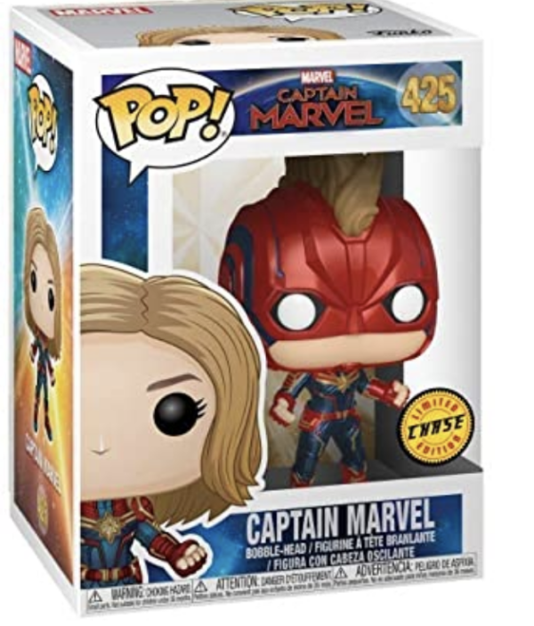 Funko Pop! Marvel: Captain Marvel - Captain Marvel #425 Masked Chase Bobblehead